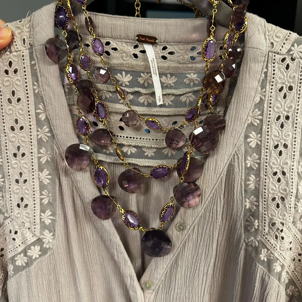Joan Rivers Amethyst and Gold Layered Necklace - Picture 7 of 7